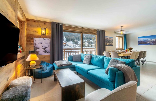 'Chalet Pramaria - Apt L'Arcelle' con vistas a la montaña, Wi-Fi y aire acondicionado