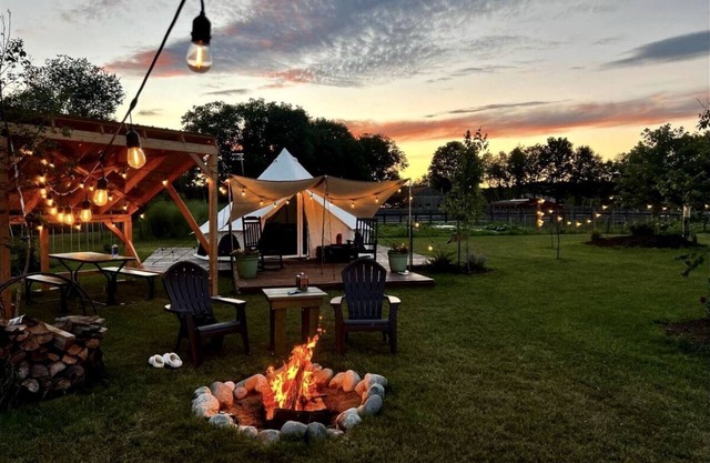 Charming Bell Tent Fantastic for a Cozy Glamping Experience in Turner, Maine