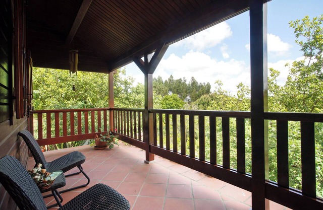 Casa de Campo 'Quinta Do Castelo - Casa De Madeira' con vistas a la montaña y aire acondicionado