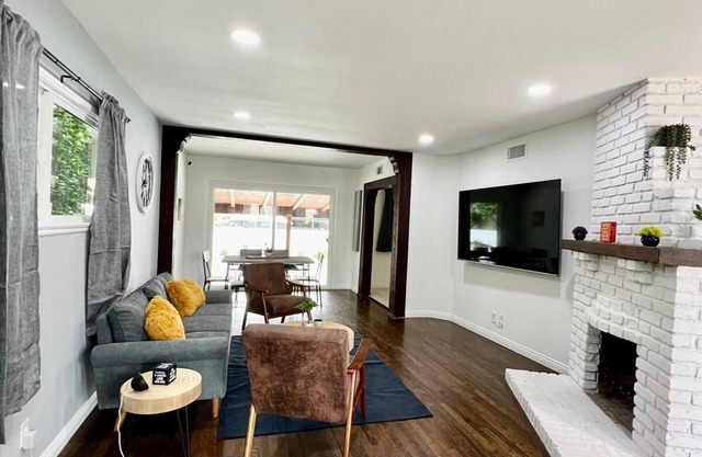 Cozy 3BR Home W/ Pool, Yard, Garage, & 80'' TV!