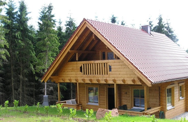 Cabaña de madera de lujo finlandesa (casa 2) en el parque natural "Pfälzer Wald" (500 metros de altura)