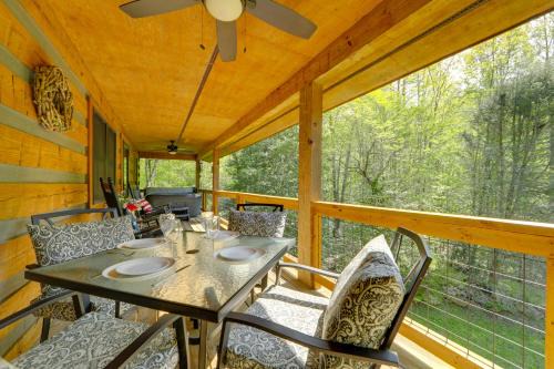 Creek Access Quiet Bryson City Retreat with Hot Tub