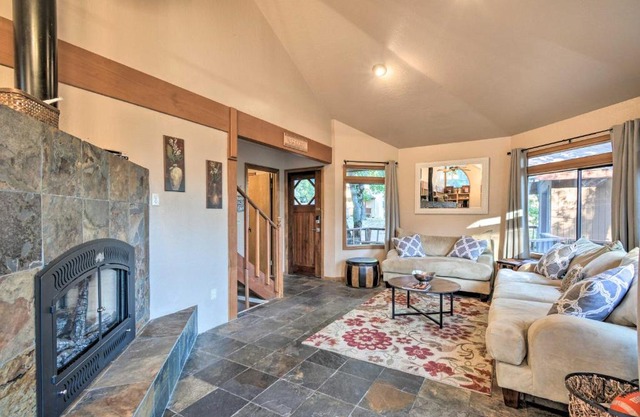 Deck and Grill Mtn Haven in Stanislaus Natl Forest