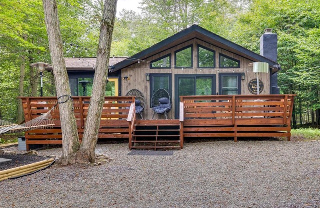 Deck, Fire Pit and Sauna Big Bass Lake Getaway!