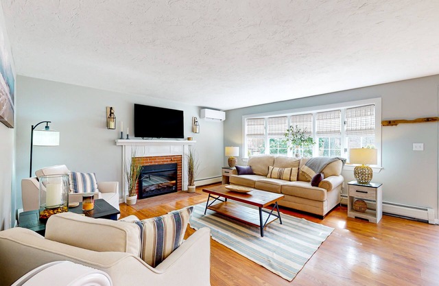 Dog-friendly home with 2 firepits & great deck - 1 mile to Megansett Beach
