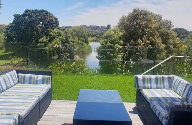 Down the steps. Two Bedrooms Lake views.