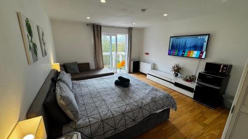 En-suite room with a superking size bed and balcony