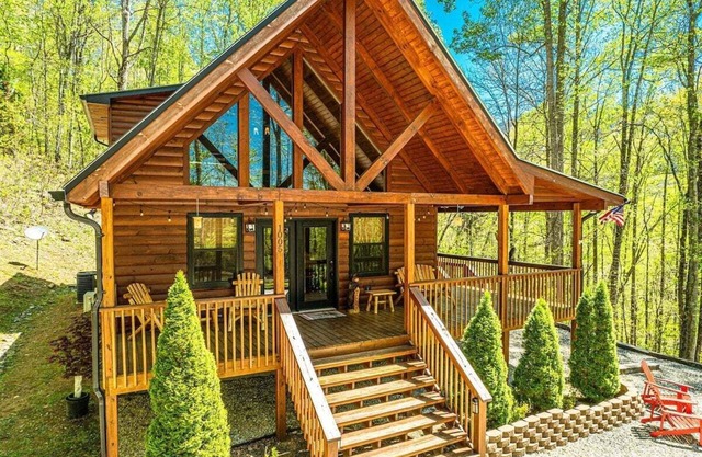 Experience serene forest views at the Mountain Loft