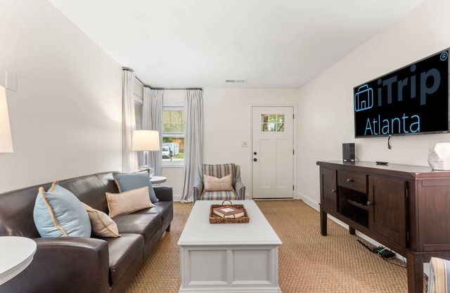 Explore Decatur from a Warm 2BR Bungalow with Outdoor Firepit | Walking Distance to Food + Drinks