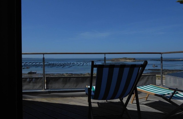 FRENTE AL MAR. Para dos a ocho personas.