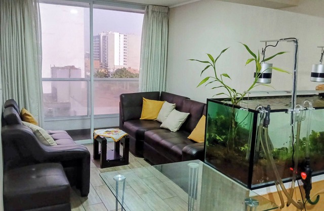Departamento amoblado, vista frente al mar