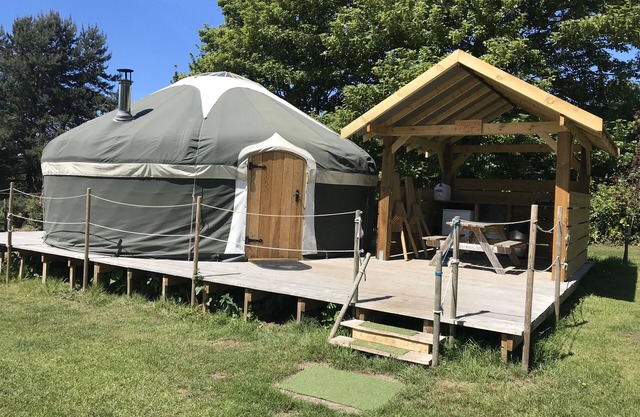 Glamping Luxury Eight Person Mongolian yurt - Gurney's Gold