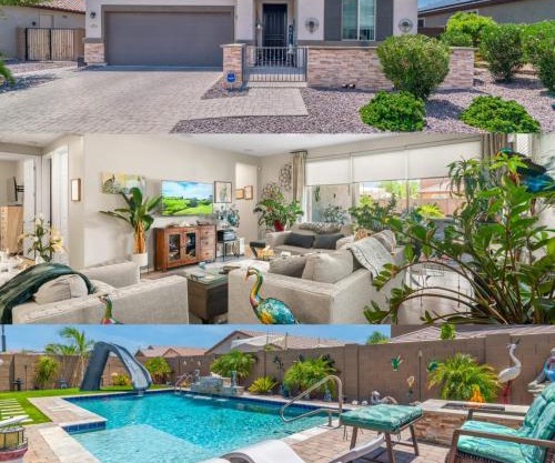 Goodyear Retreat Pool Slide Firepit BBQ