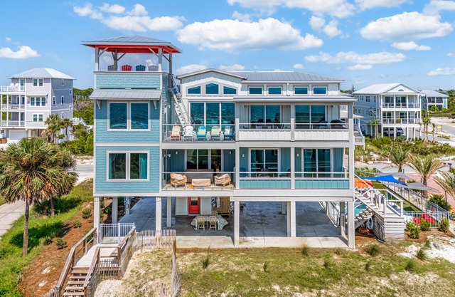 6bd/5.5ba Gulf Front on North Cape w/Private Pool and 360-Degree View Watchtower