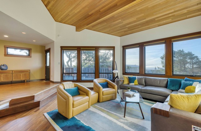 Half Block to Beach w/ Oceanview, Patio + Balcony | The Shore Pine by AvantStay