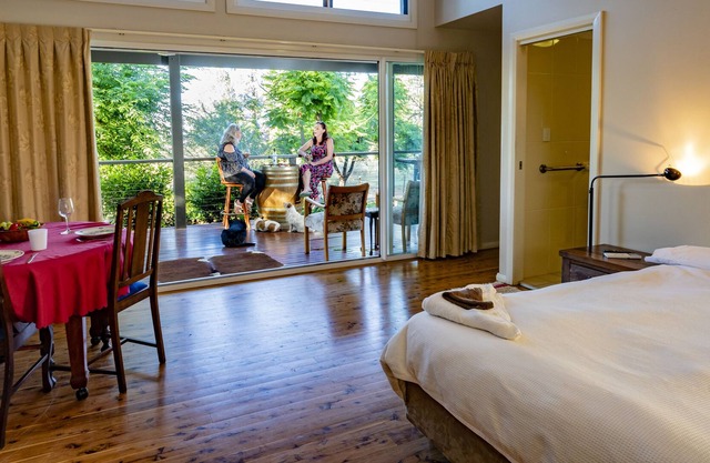 Studio está configurado para familias o parejas con mascotas y vistas.