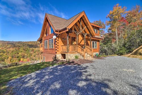Hilltop Cabin on 5 Acres with Hot Tub and Waterfall!