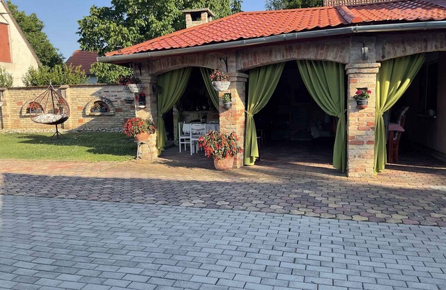 Casa vacacional con lavadora y horno fuera