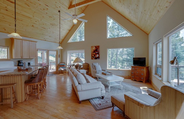 Home in the Woods with a Spacious Deck