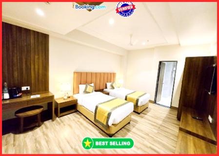 HOTEL - R!B INN - Fully Air Conditioned Room With Parking & Lift Facilities - # Free Wi- Fi & Restaurant - Best Hotel in Varanasi