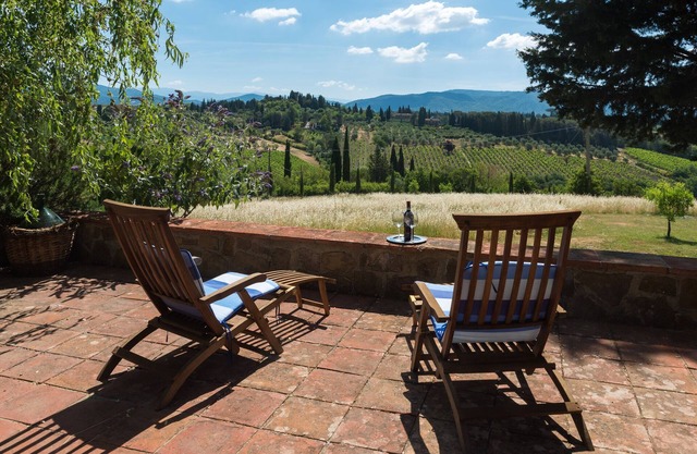 Casa con vista sobre el Chianti