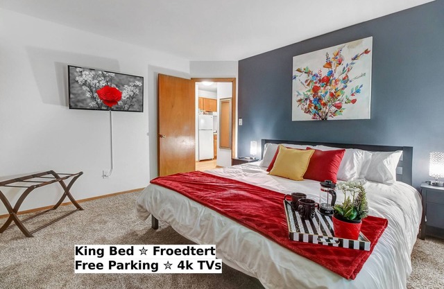 Suite King✦Sanitizada entre invitados✦Cerca de Froedtert