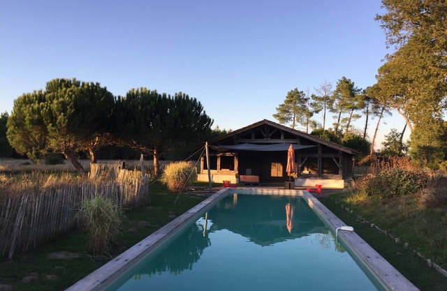 La Canopée des Landes: 30 camas, 4 casas rurales con piscina en el corazón del bosque.