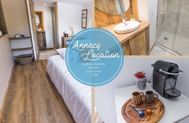 La Rochette - Cosy studio with sauna, garden and mountain view.