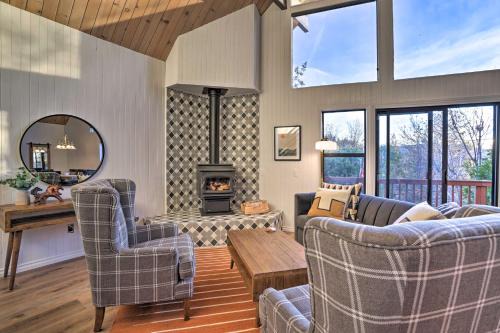 Lake Arrowhead A-Frame Cabin with Deck and Balcony!