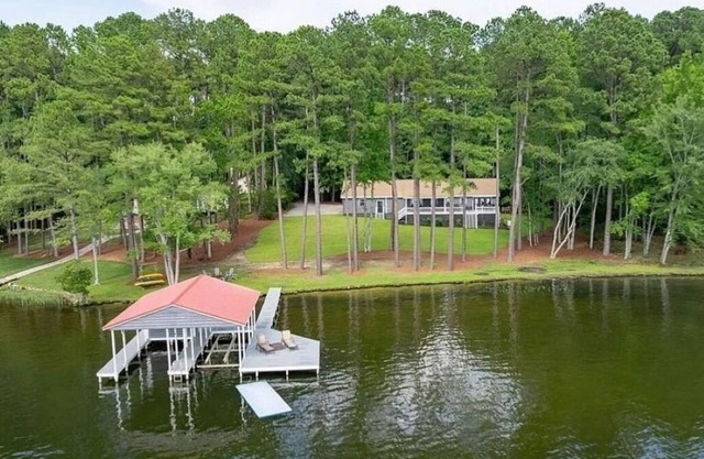 Lake Gaston Waterfront w/ Dock, Boat House, Fire Pit & Beautiful Lakefront Views