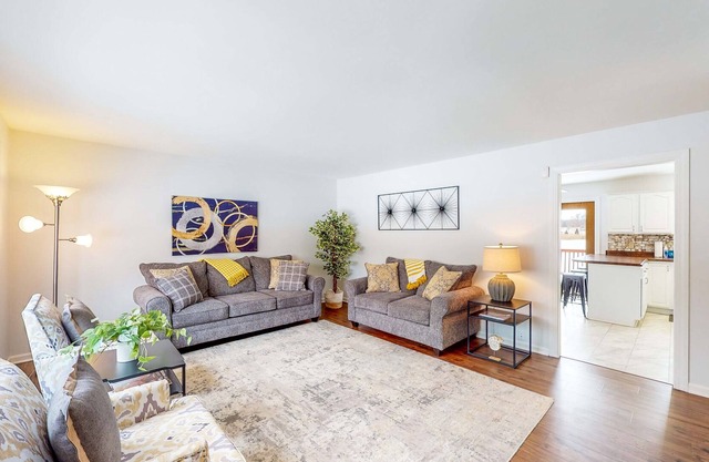 Lake-view home with private hot tub, deck