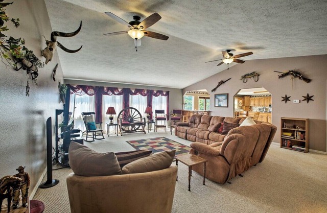 Lakefront Retreat w/ Deck, Movie Room & Yard