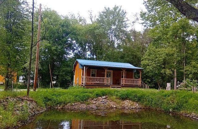 Laurentius' Cabin on a Koi Pond