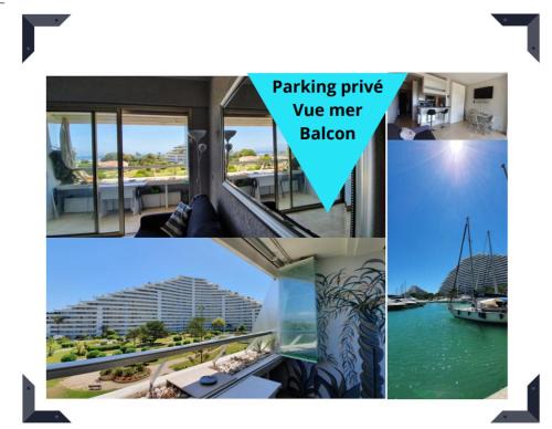 Lovely apartment in Marina Baie des Anges- Baronnet - Sew view, free parking spaces on site, restaurants, beach, supermarket