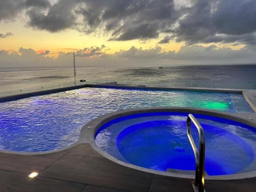 Modern studio in a waterfront building