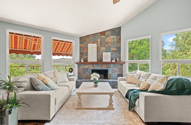 Mountain View Family Getaway · Terrace & Game Room