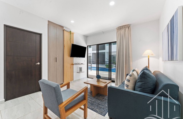 Nueva Promo-2 Camas Queen-Cerca de la Playa-Junto a la Alberca-Para 6 Personas