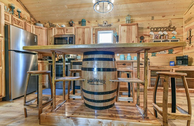 Newly built cabin on horse farm.