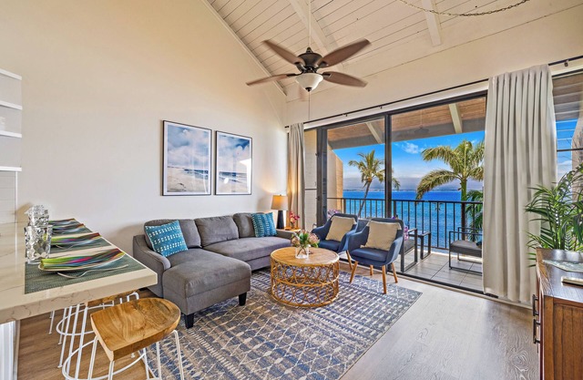 Condominio frente al mar frente a la playa de Maalaea Banyans elegantemente renovado -3 camas, 2 baños