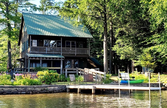 PatriotsRest: Adirondack private waterfront with fishing / swimming / boat dock