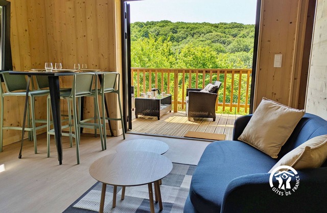 Chalet tranquilo en Camping de Coupeau para 4 personas
