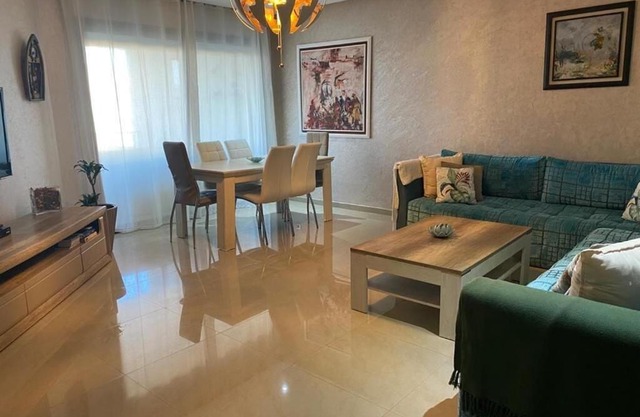 Plage des Nations beautifully decorated apartment with a swimming pool view