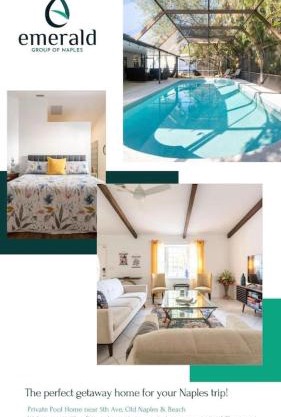 Private Pool Home near 5th Ave Old Naples and Beach