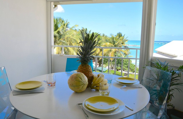 ! raras Duplex caribeño francés, acceso directo a la playa y al mar (1 a 5 personas)