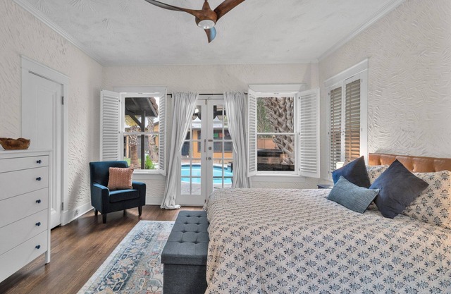 A restored century old Spanish historic home w private patio and pool