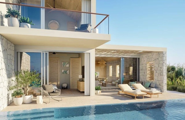 Romantic Terrace Villa with Ocean Horizons & Coastal Charm