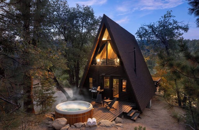 Romantic A-Frame Cabin | Hot Tub, Boulders, Hiking