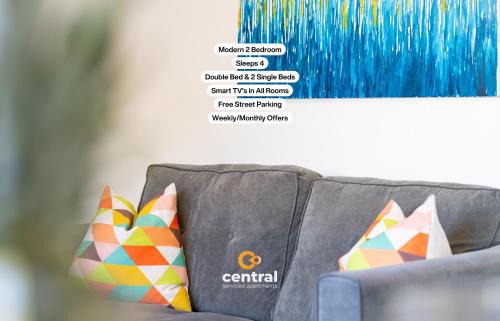 Sandeman by CENTRAL SERVICED APARTMENTS - 2 Bedroom - FREE Street Parking - Fast WiFi - Smart TVs in All Rooms - Ground Level - Family Neighbourhood - 3 x Double Beds - Heating 24-7 - Trade Stays - Weekly & Monthly Offers
