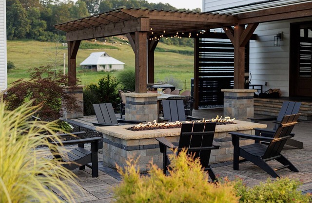 Scenic farm escape w/ resort style patio, hot tub and designer kitchen!