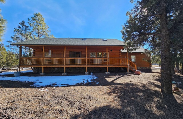 Secluded cabin nestled in the woods